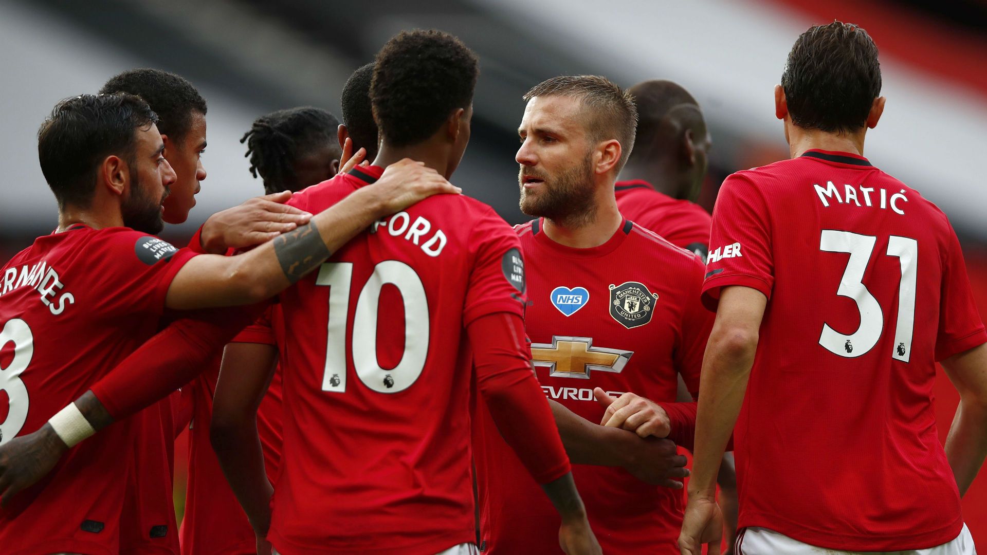 Marcus Rashford Manchester United Bournemouth 2019-20