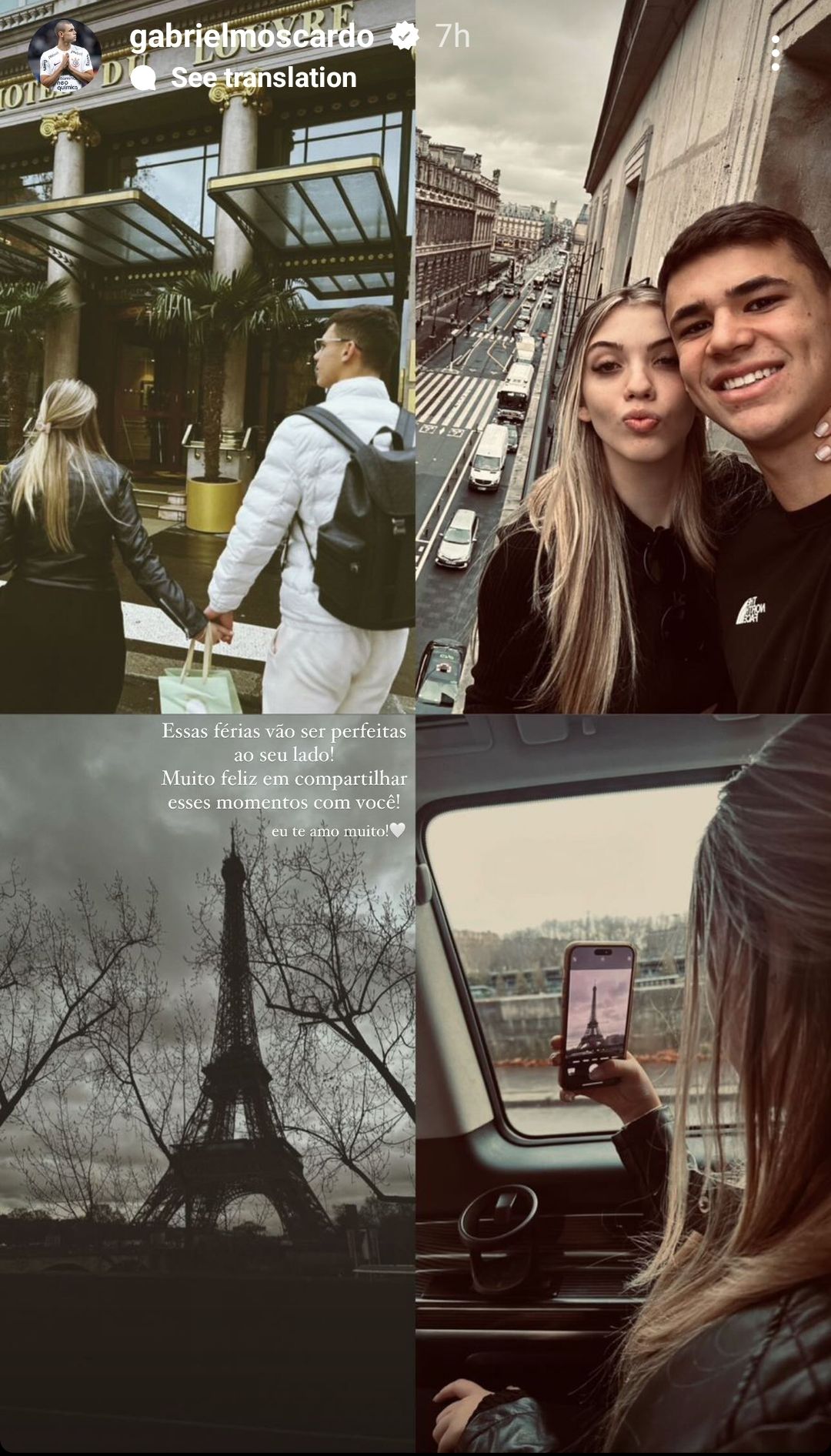 Gabriel Moscardo holiday Paris