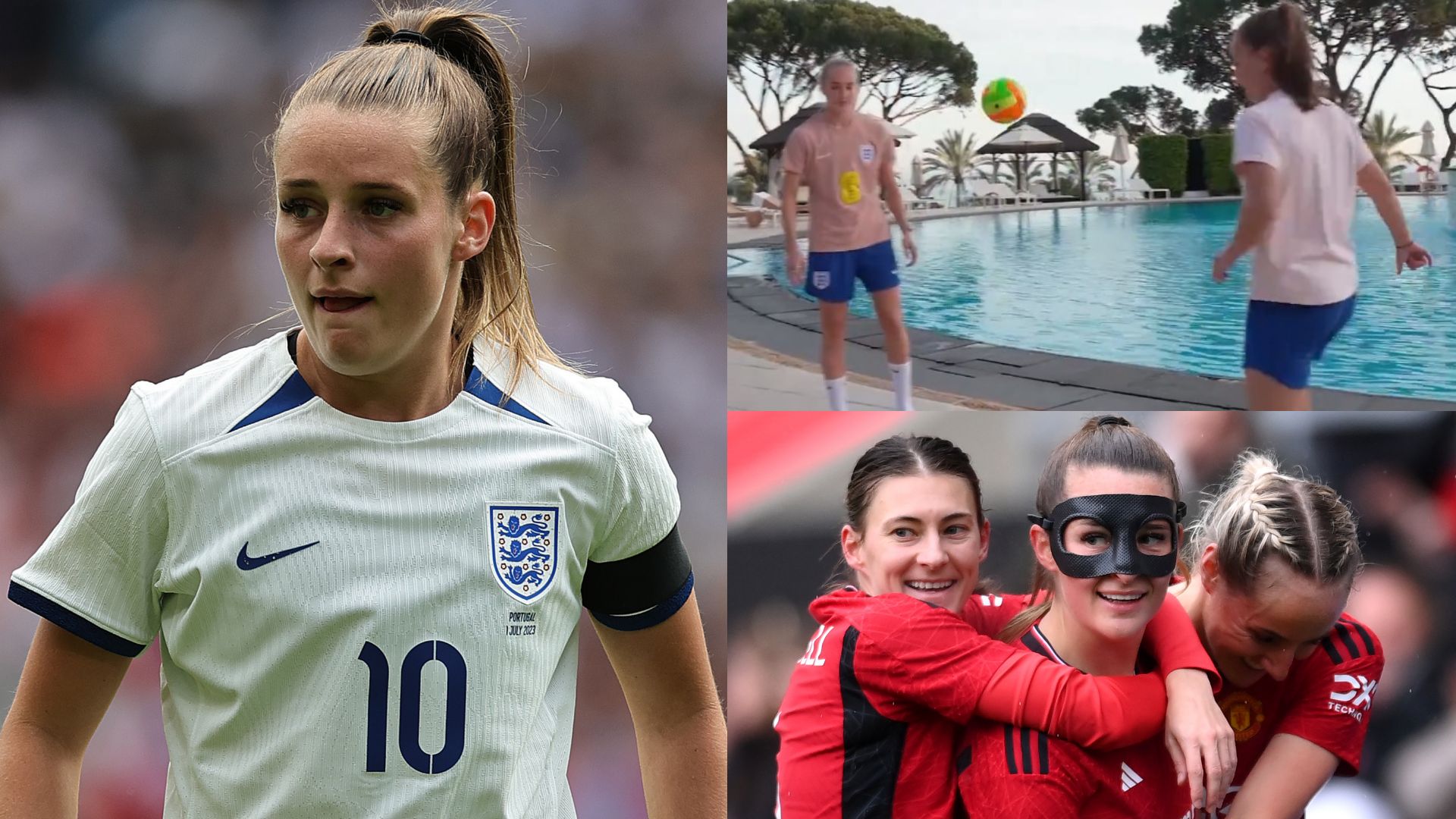 Ella Toone Millie Turner England keepy-uppy