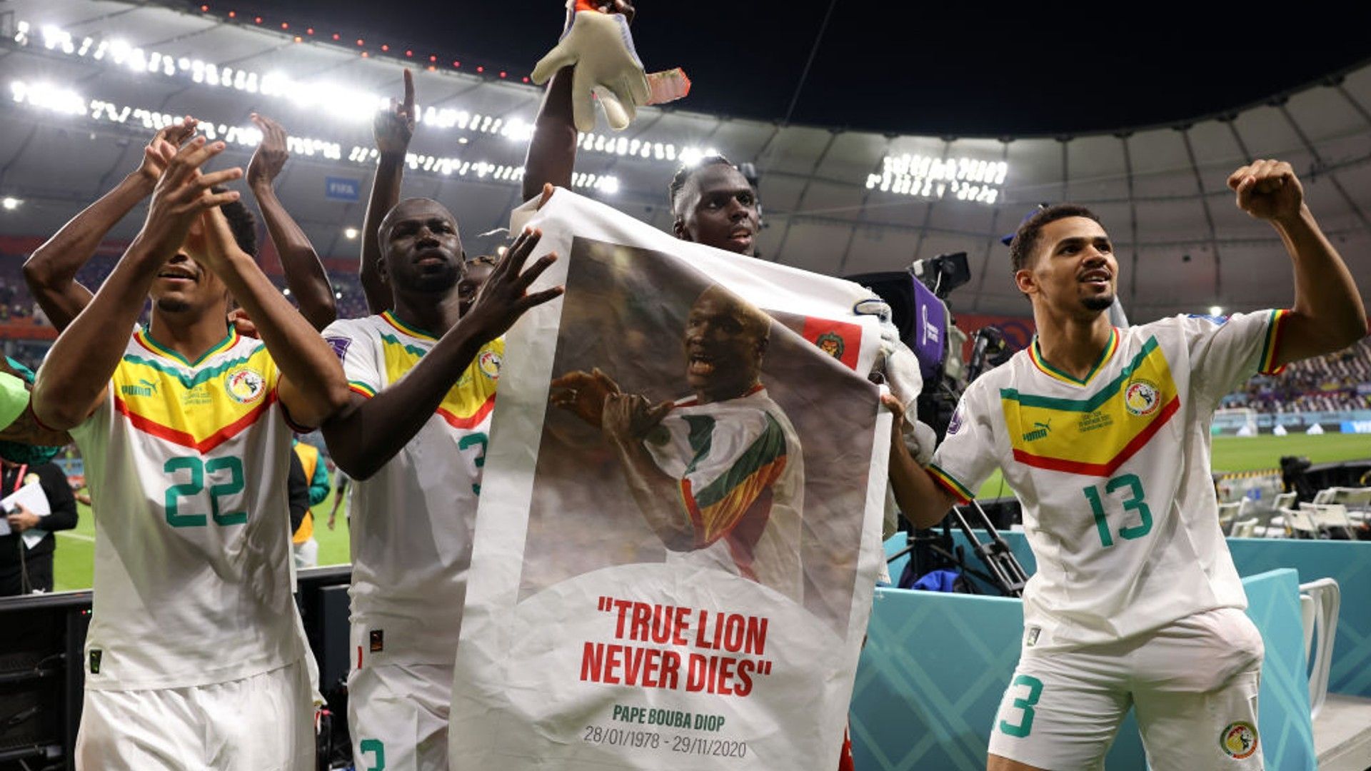 Senegal players after beating Ecuador.