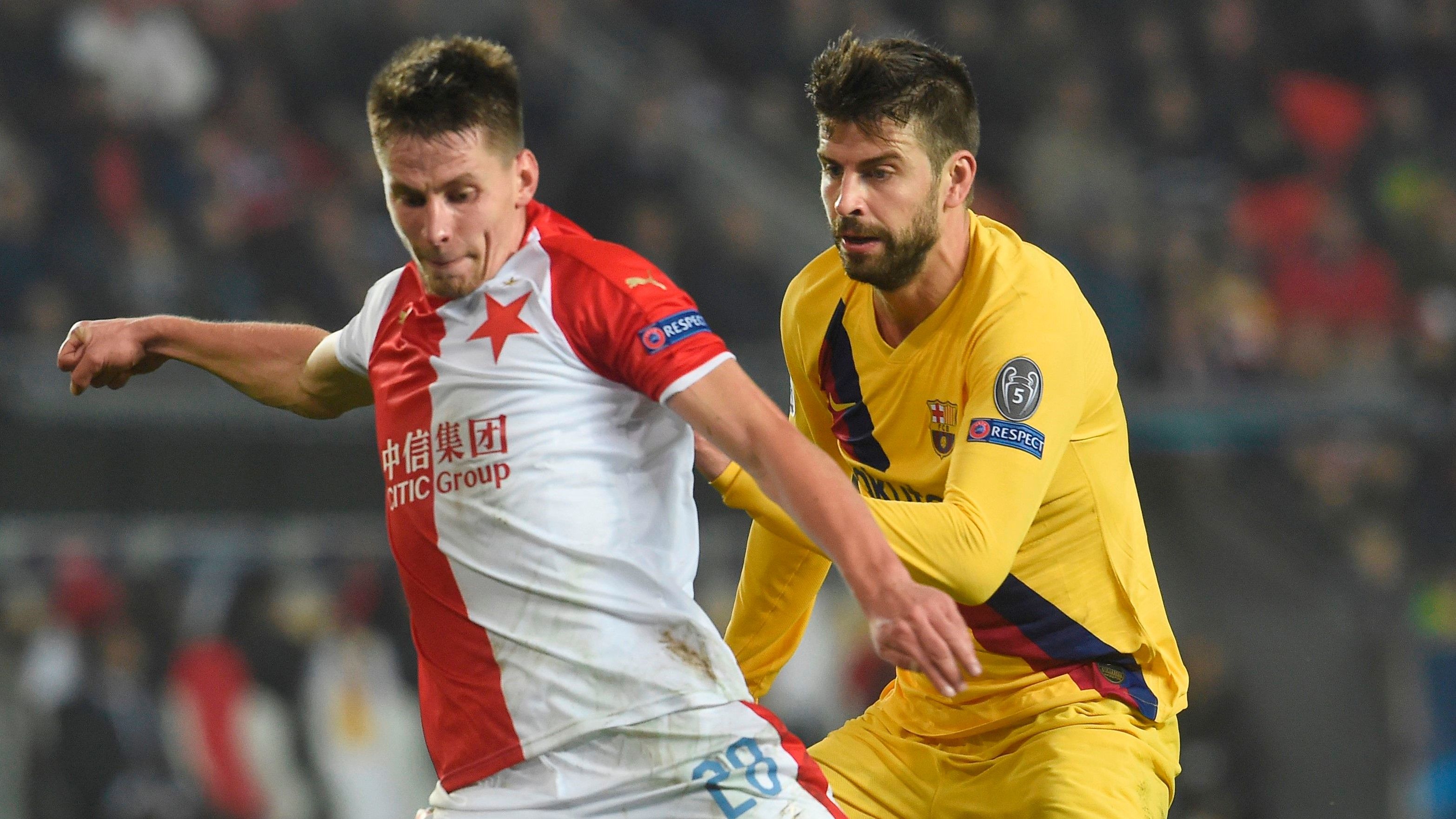 Gerard Pique Slavia Praga Barcelona UCL 23102019
