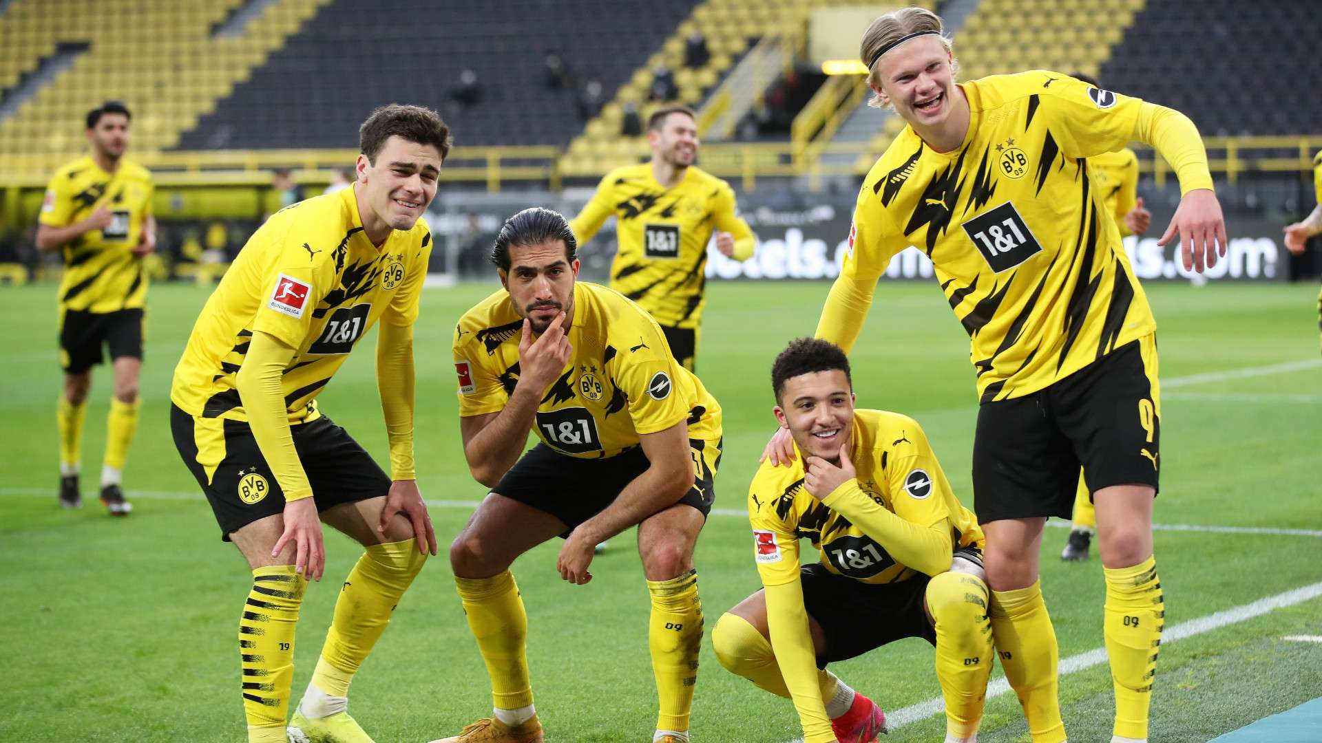 GIOVANNI REYNA EMRE CAN JADON SANCHO ERLING HAALAND BORUSSIA DORTMUND 27022021