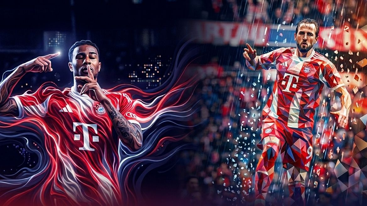 Michael Olise Bayern Munich Harry Kane GFX GOAL ONLY