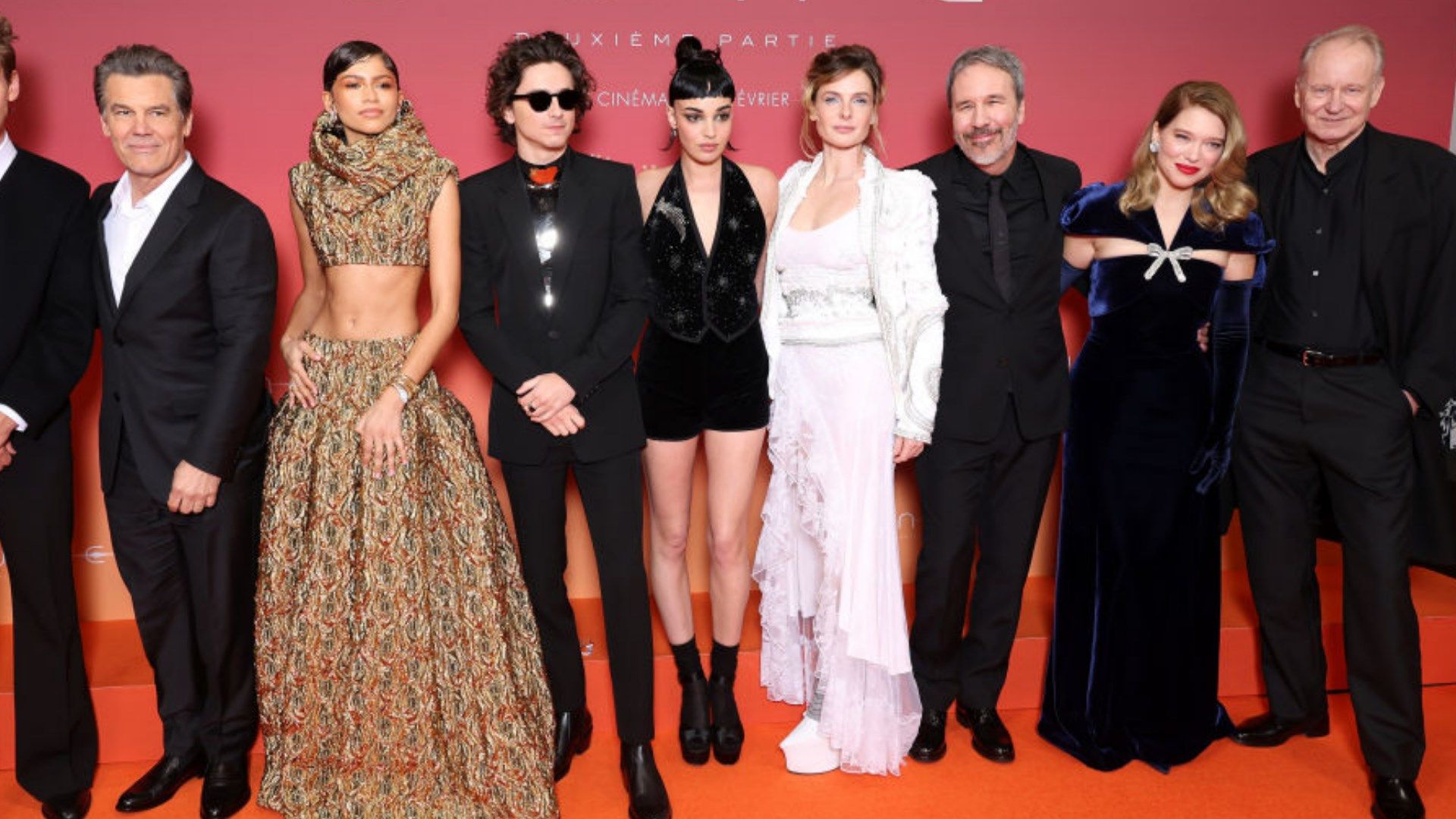 Timothee Chamalet and the cast of Dune: Part Two