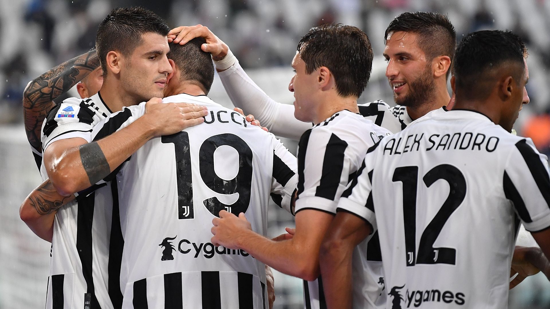 Juventus celebrating Serie A