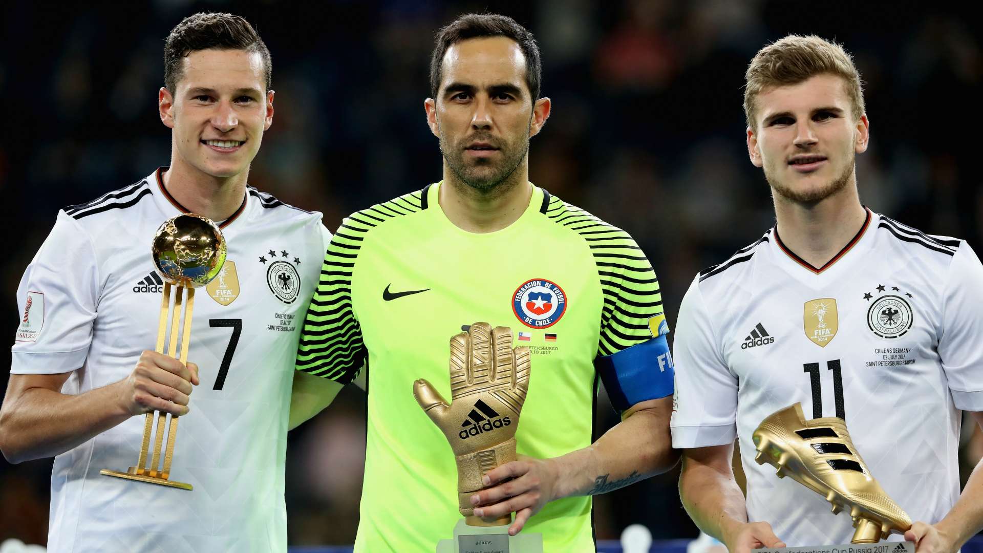 Julian Draxler Claudio Bravo Timo Werner Chile Germany Confederations Cup 07022017