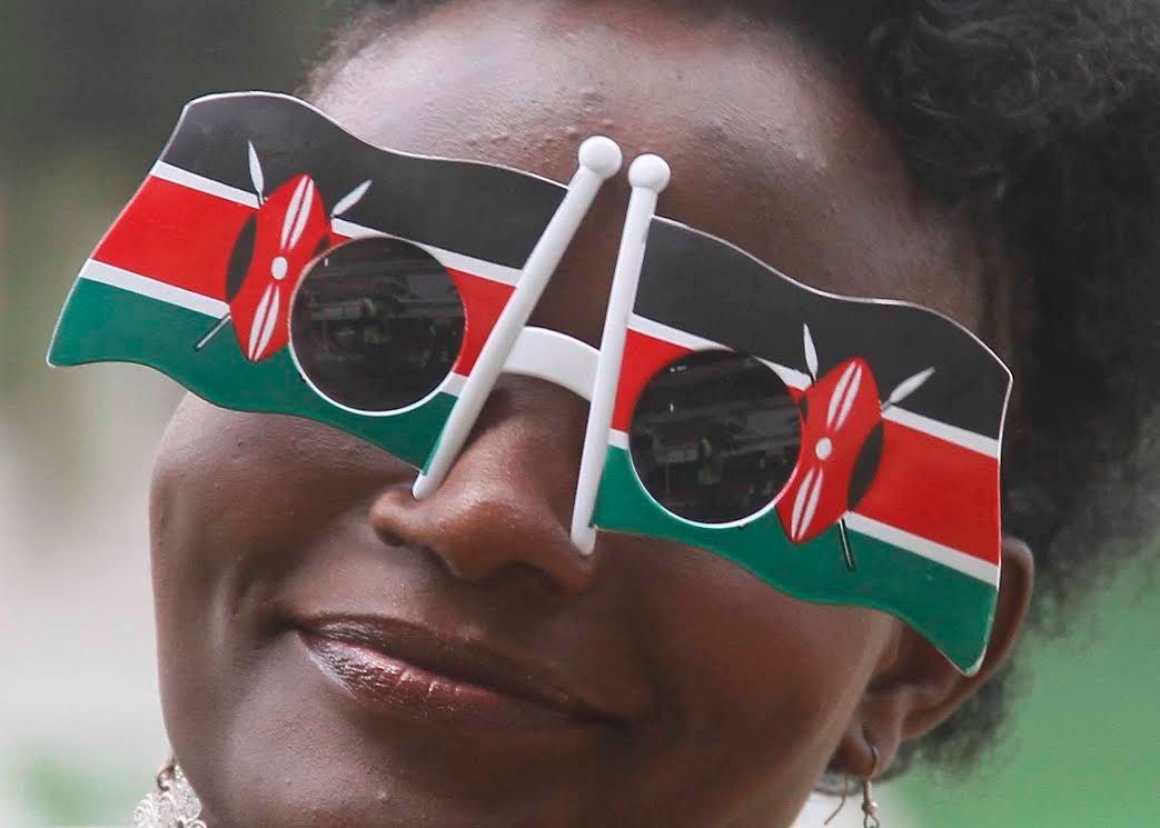 Harambee Stars fan at Kasarani