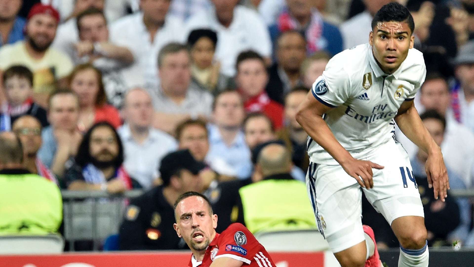 Casemiro Franck Ribery Real Madrid Bayern Munich UCL 18042017