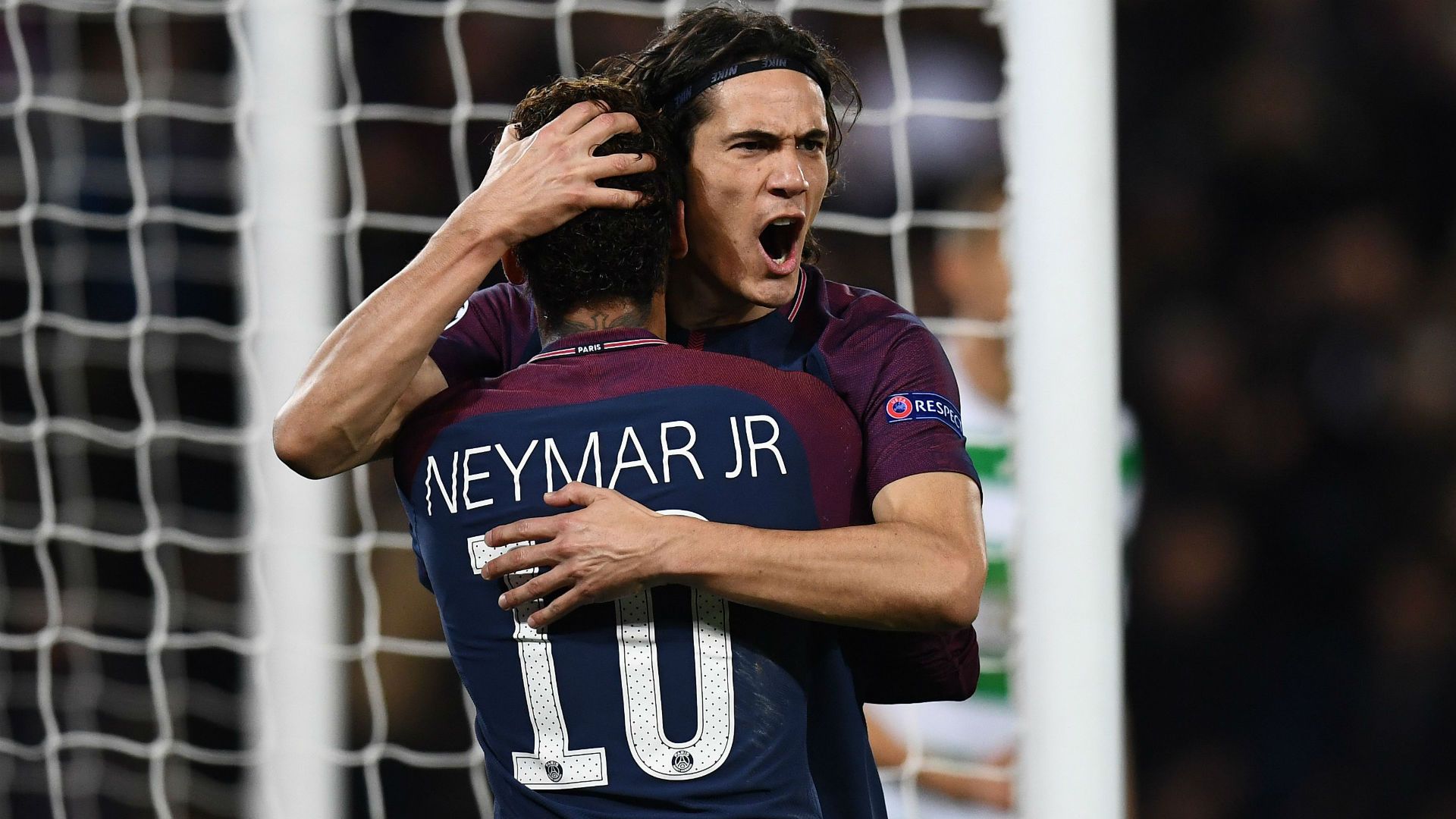 Edinson Cavani Neymar PSG Celtic UEFA Champions League 22112017