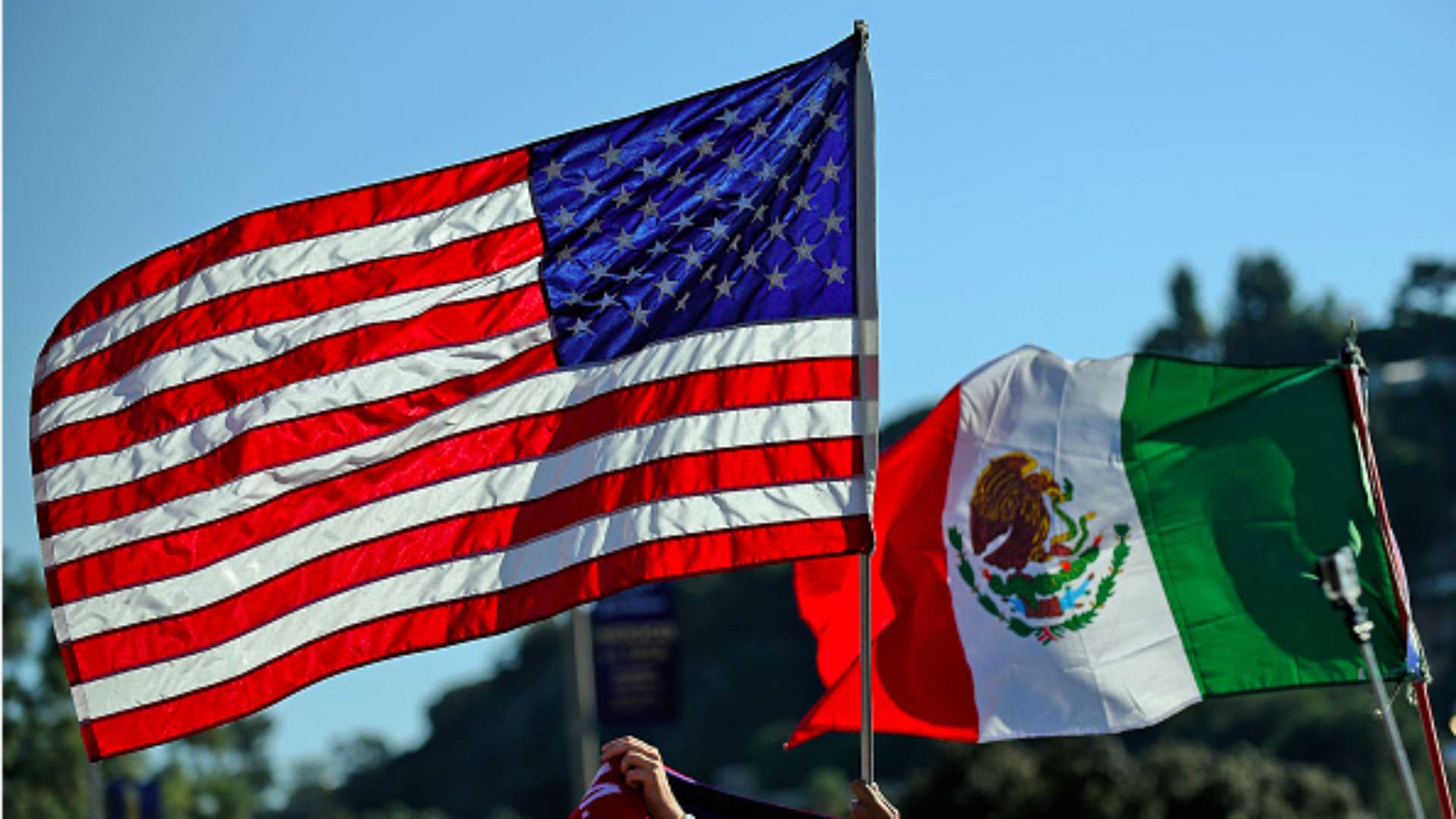 Mexico - USA flags
