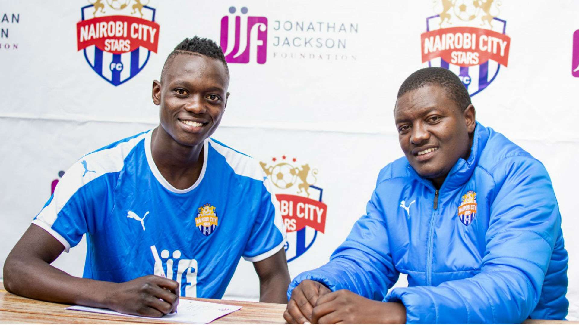 Timothy Ouma signs for Nairobi City Stars.