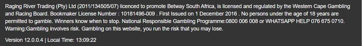 betway license certification