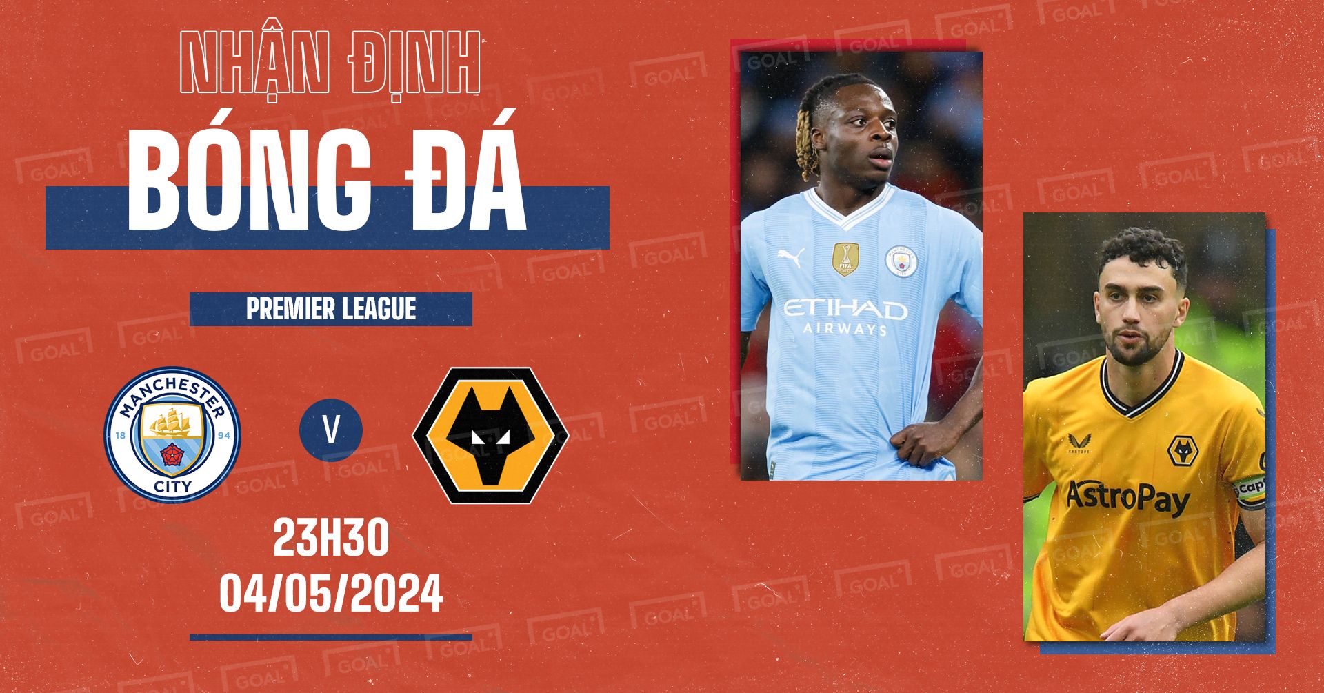 Man City vs Wolves Premier League 2023-24 GFX