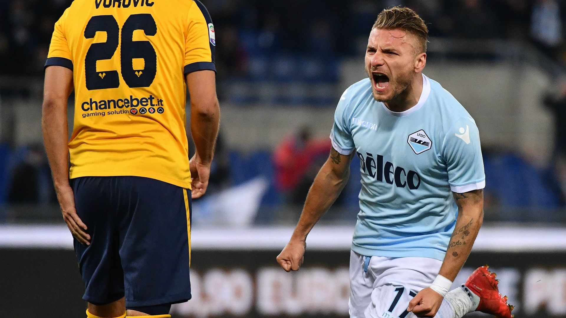 Immobile Lazio Verona Serie A