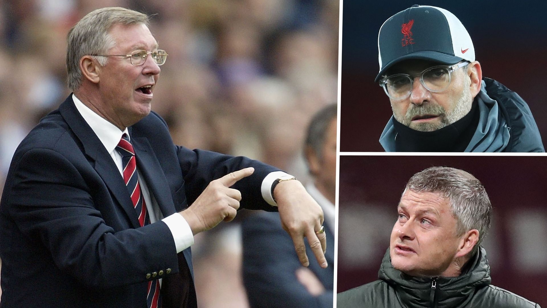 Sir Alex Ferguson, Jurgen Klopp, Ole Gunnar Solskjaer