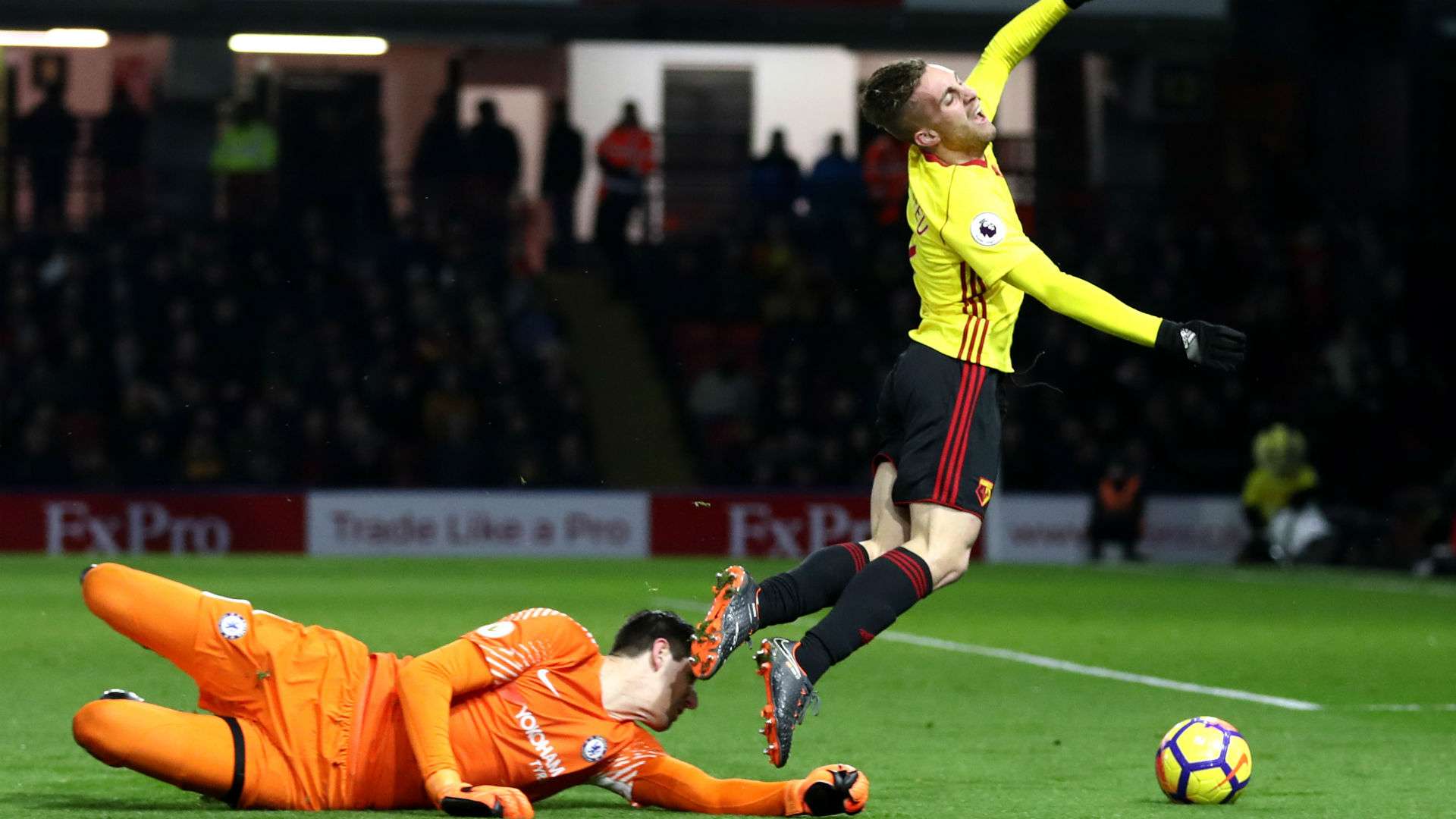 Thibaut Courtois Gerard Deulofeu Chelsea Watford