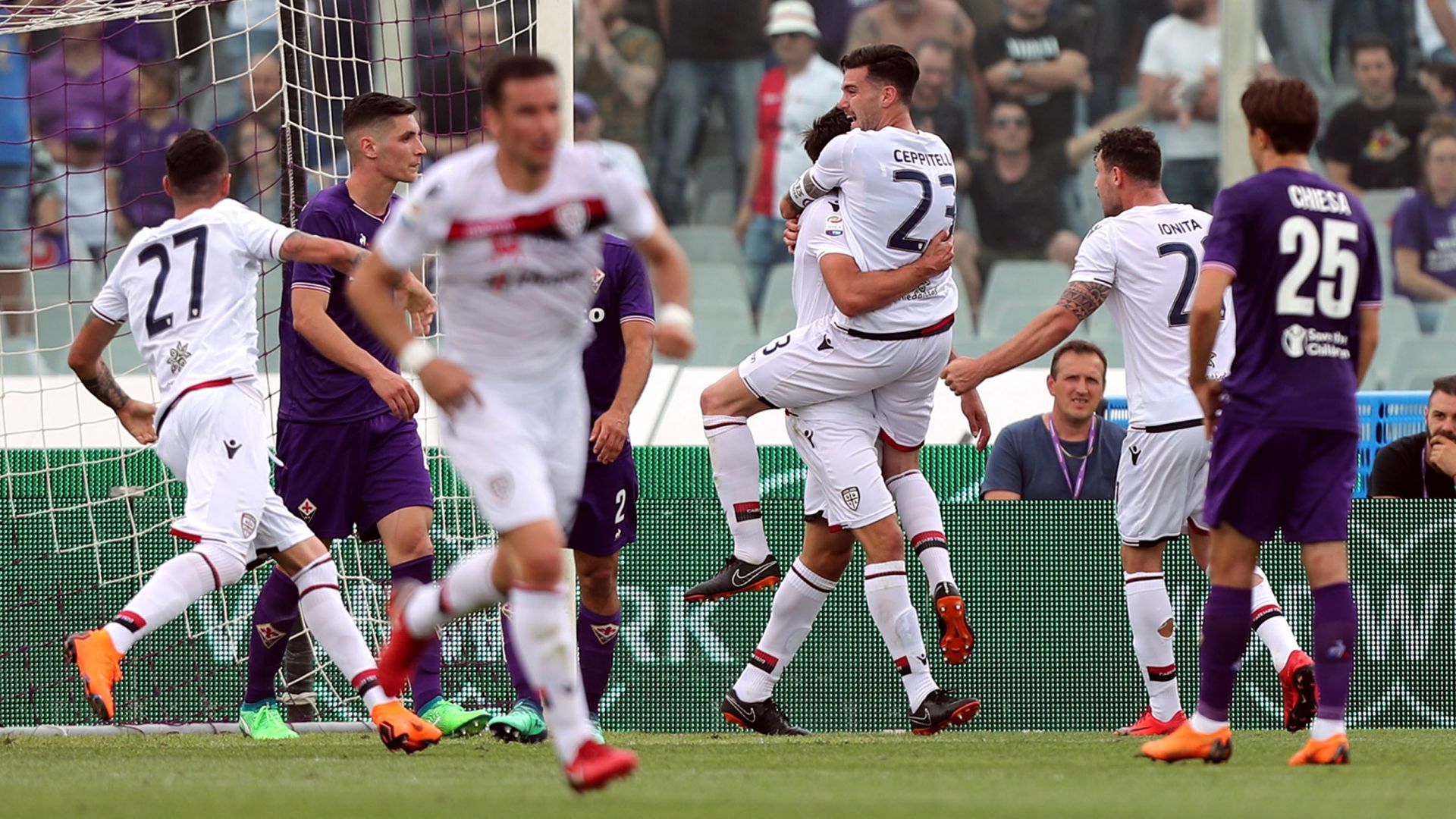 Pavoletti goal Fiorentina Cagliari