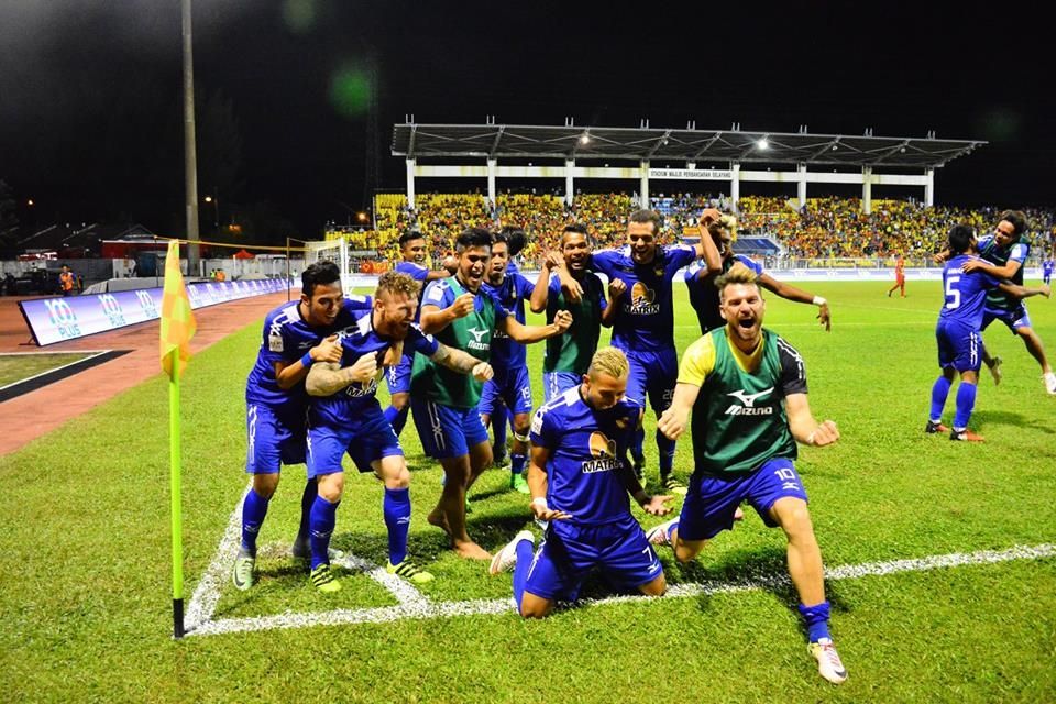 Negeri Sembilan players celebrate their win over Selangor 14/2/2017