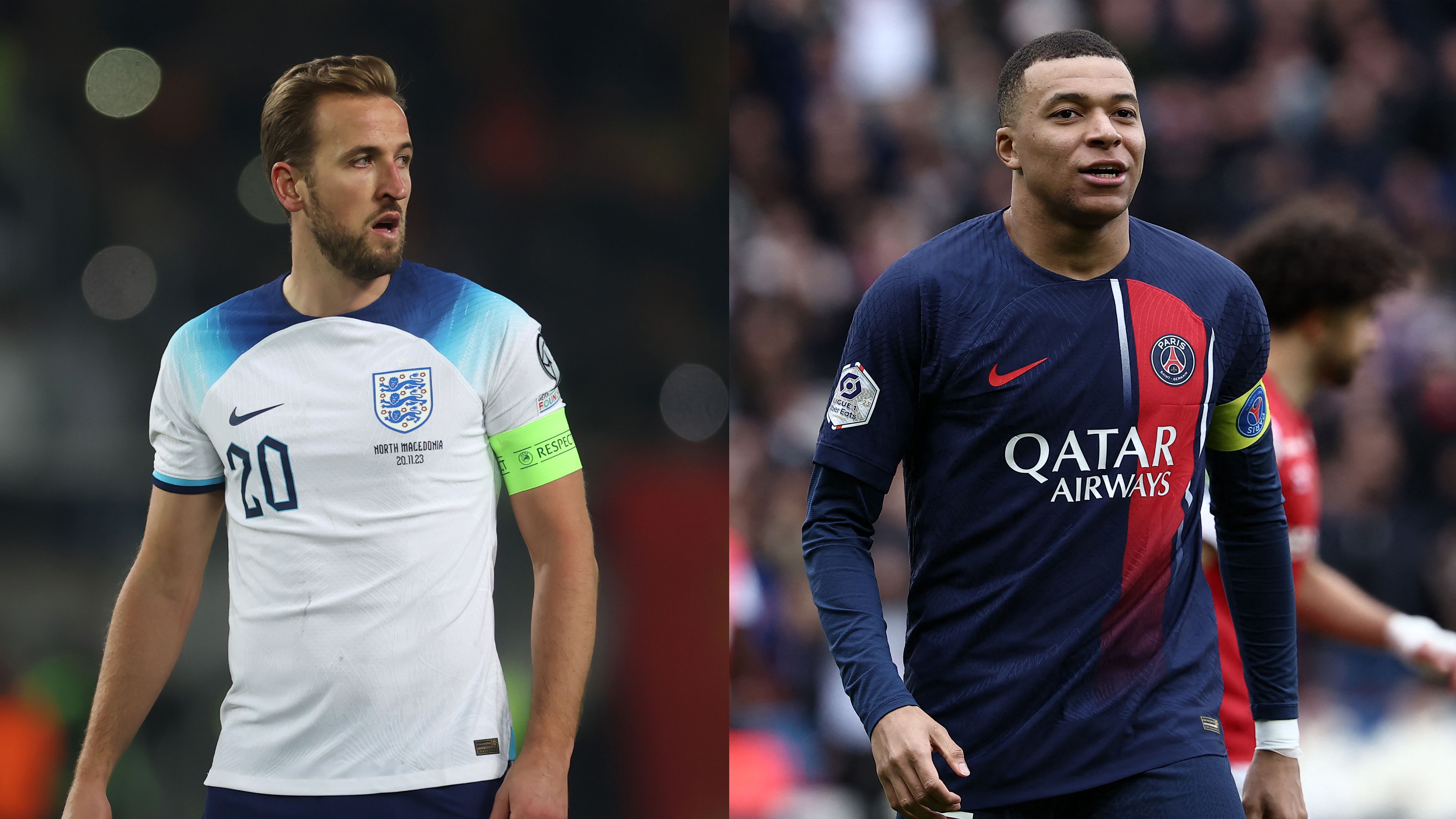 Harry Kane England Kylian Mbappe PSG