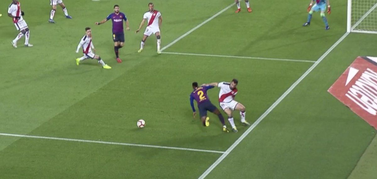 Penalti Semedo Barcelona Rayo