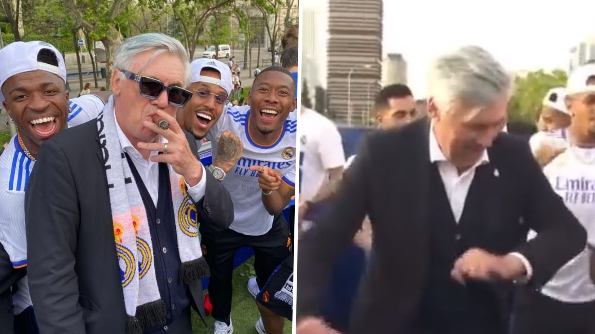 Ancelotti Real Madrid title celebrations 2022