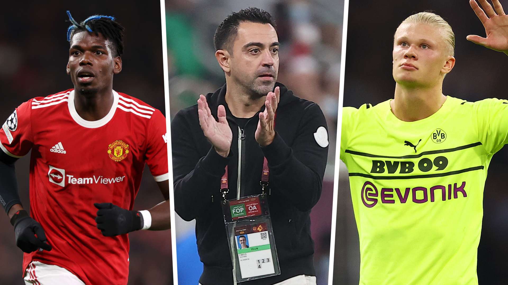 Xavi Pogba Haaland split