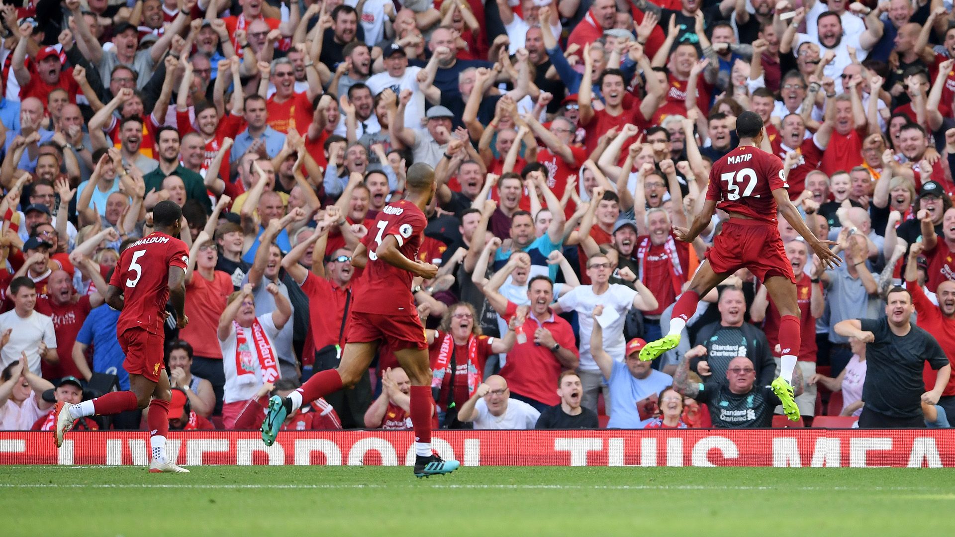 Joel Matip goal Liverpool Arsenal