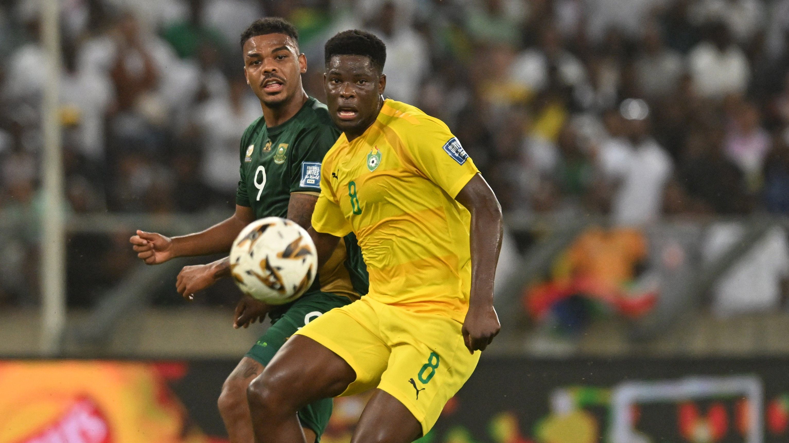 Marshall Munetsi, Zimbabwe, Lyle Foster, South Africa, October 2025