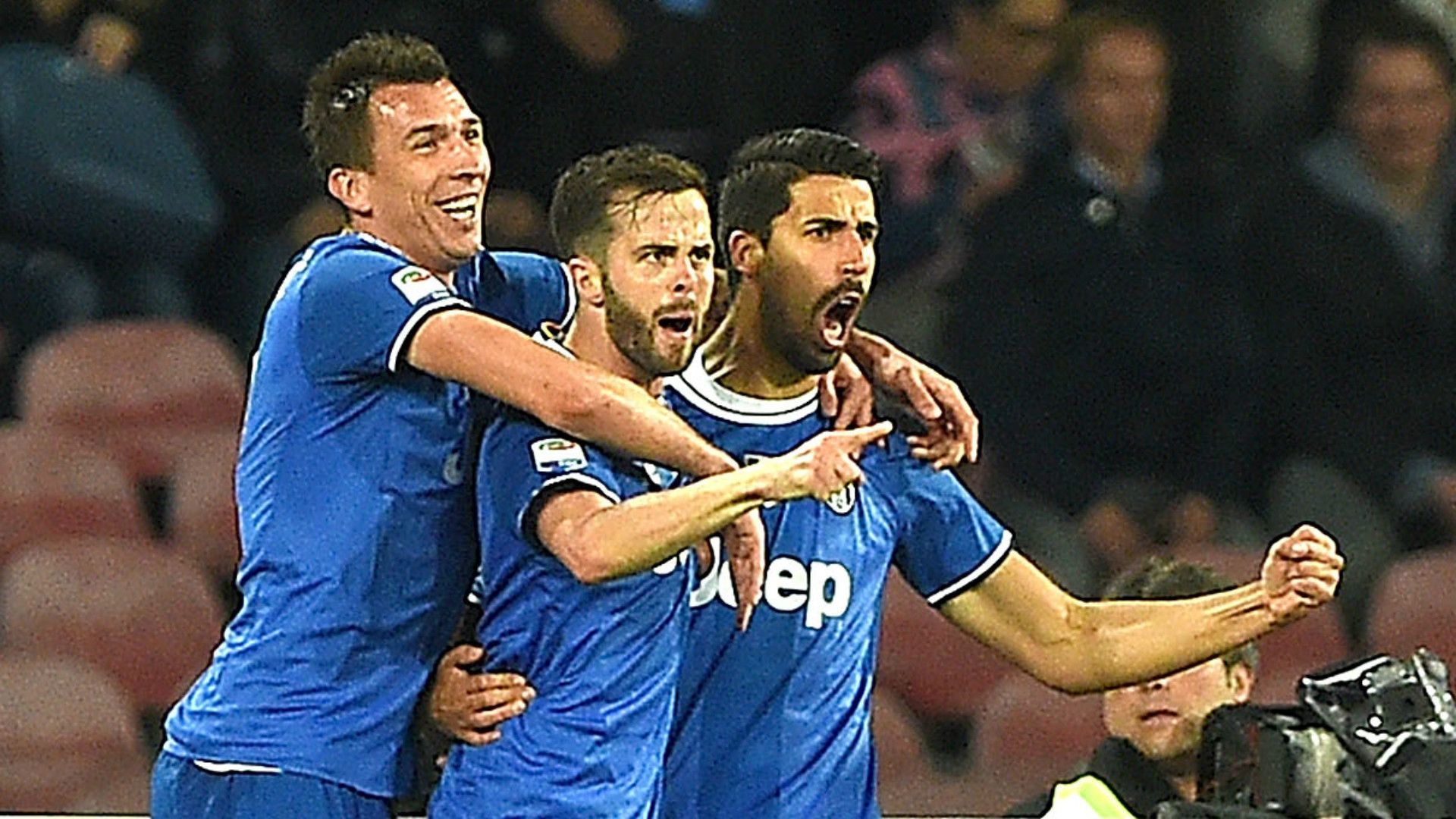 Mario Mandzukic, Miralem Pjanic, Sami Khedira, Juventus, Serie A, 04022017