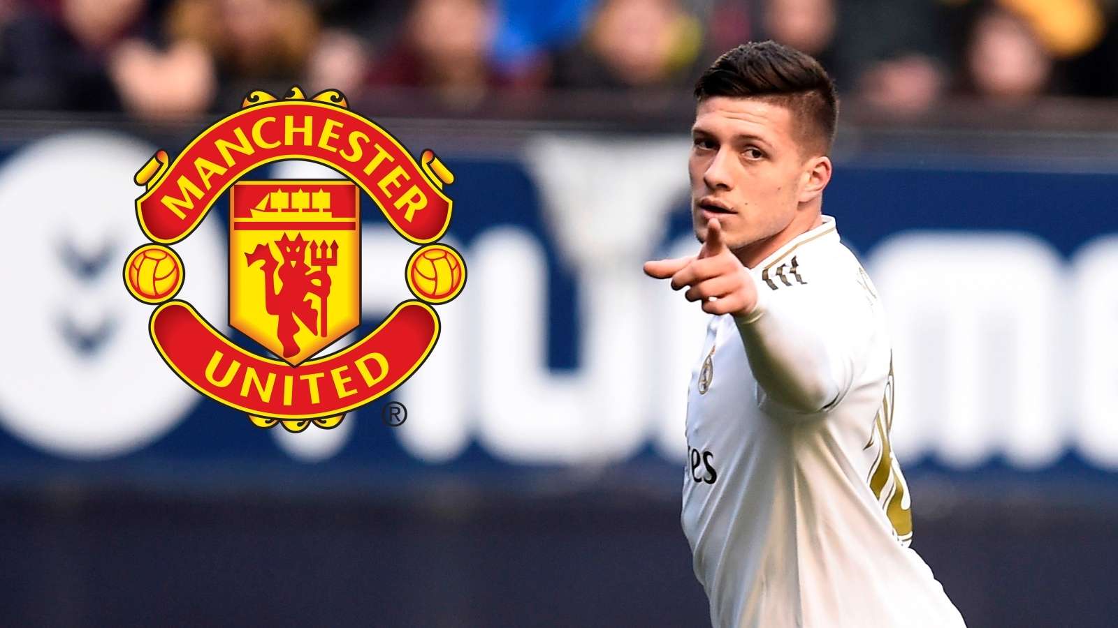 Luka Jovic Man Utd composite