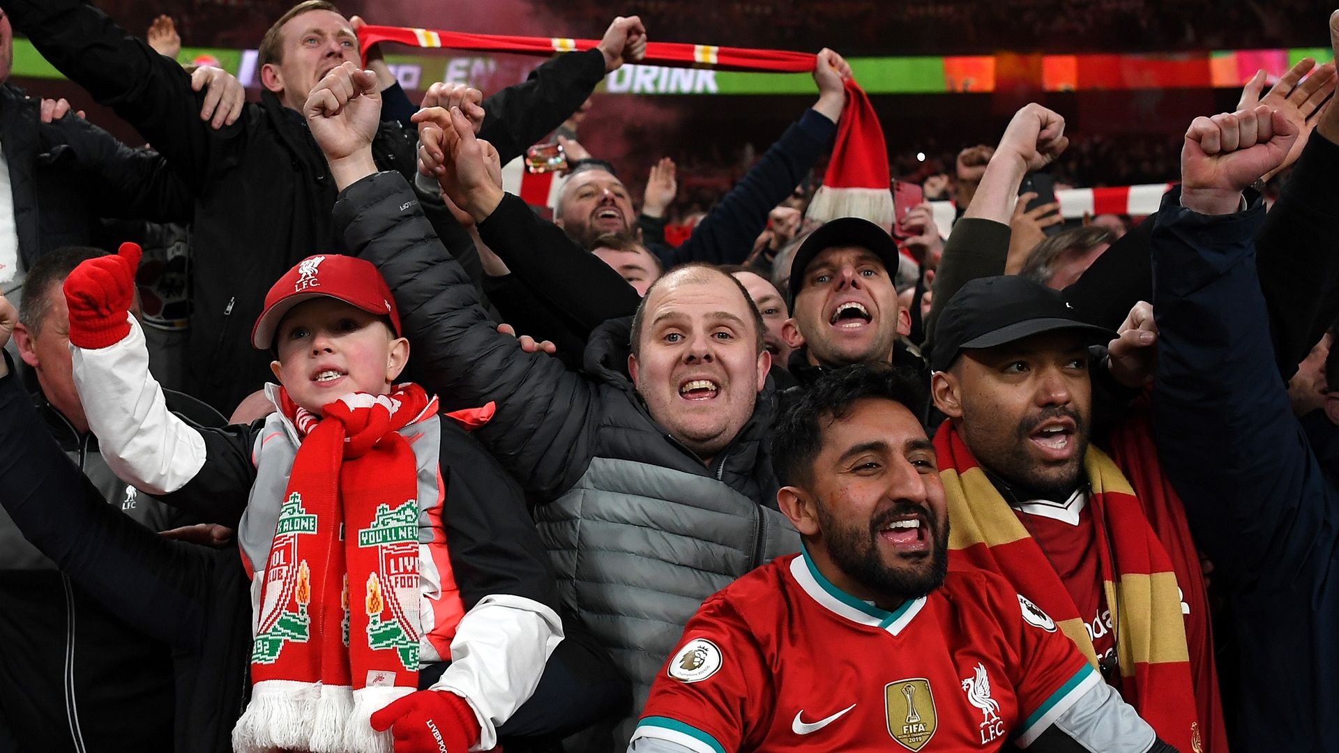 Liverpool supporters Wembley Carabao Cup final 2022