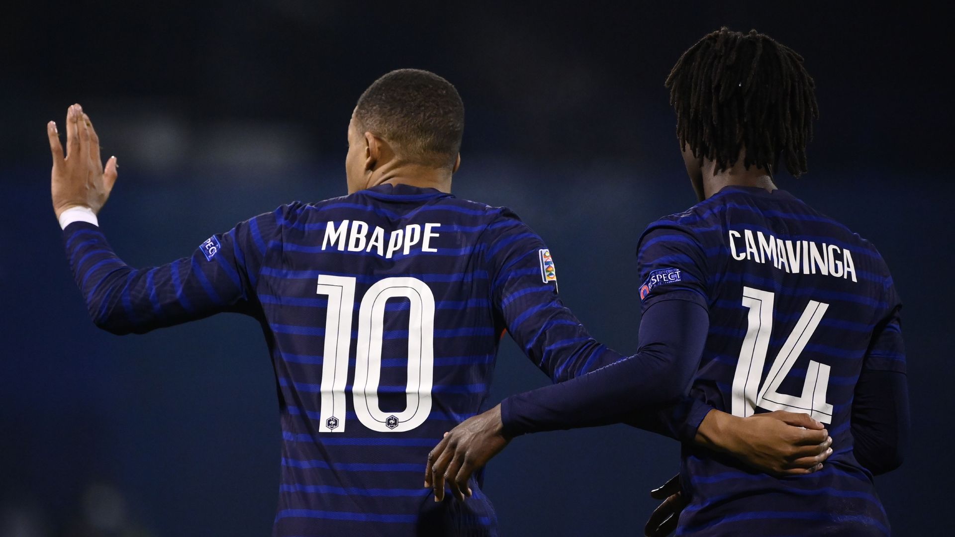 Kylian Mbappé Eduardo Camavinga cropped