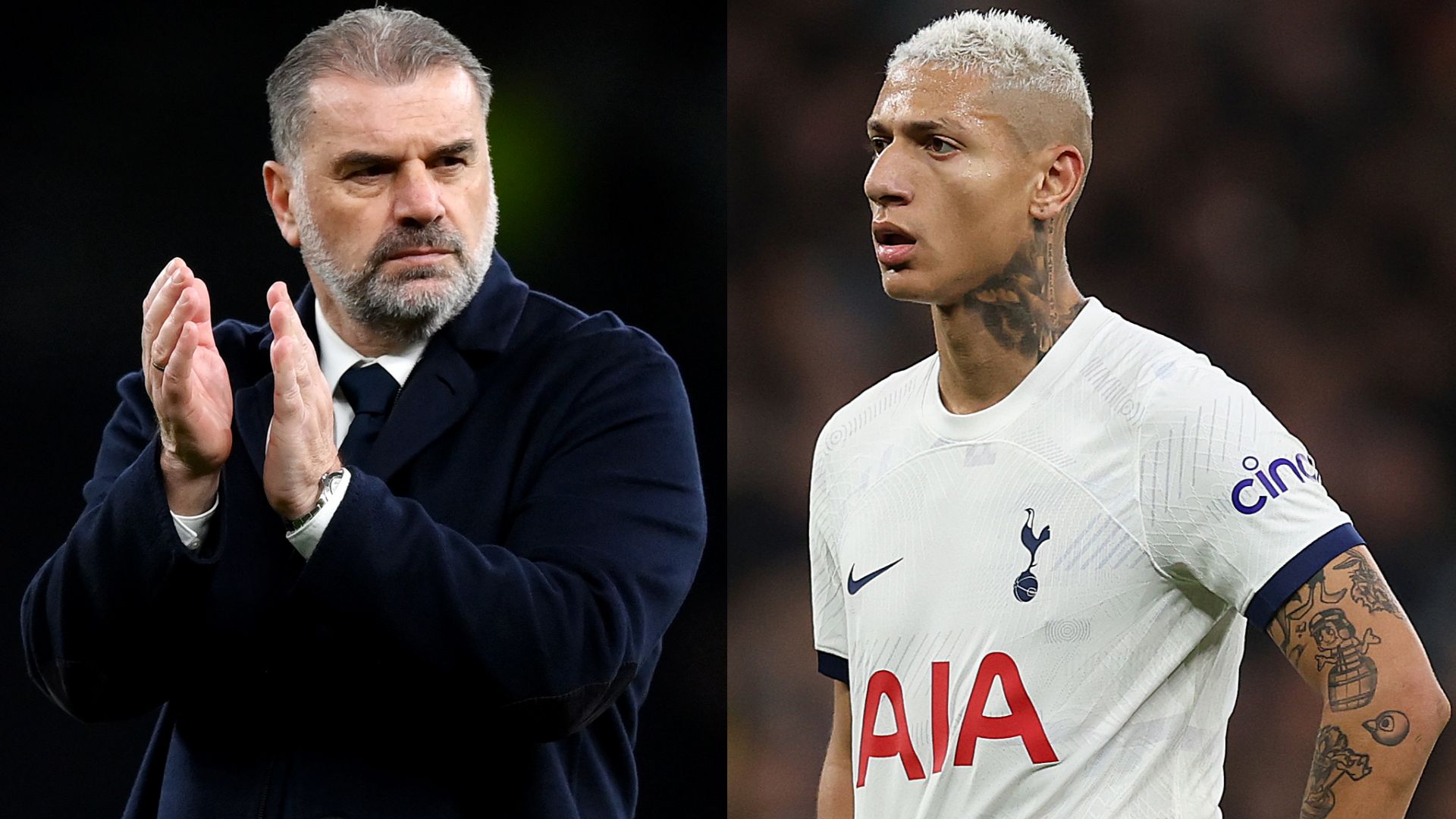 Ange Postecoglou Richarlison Tottenham split