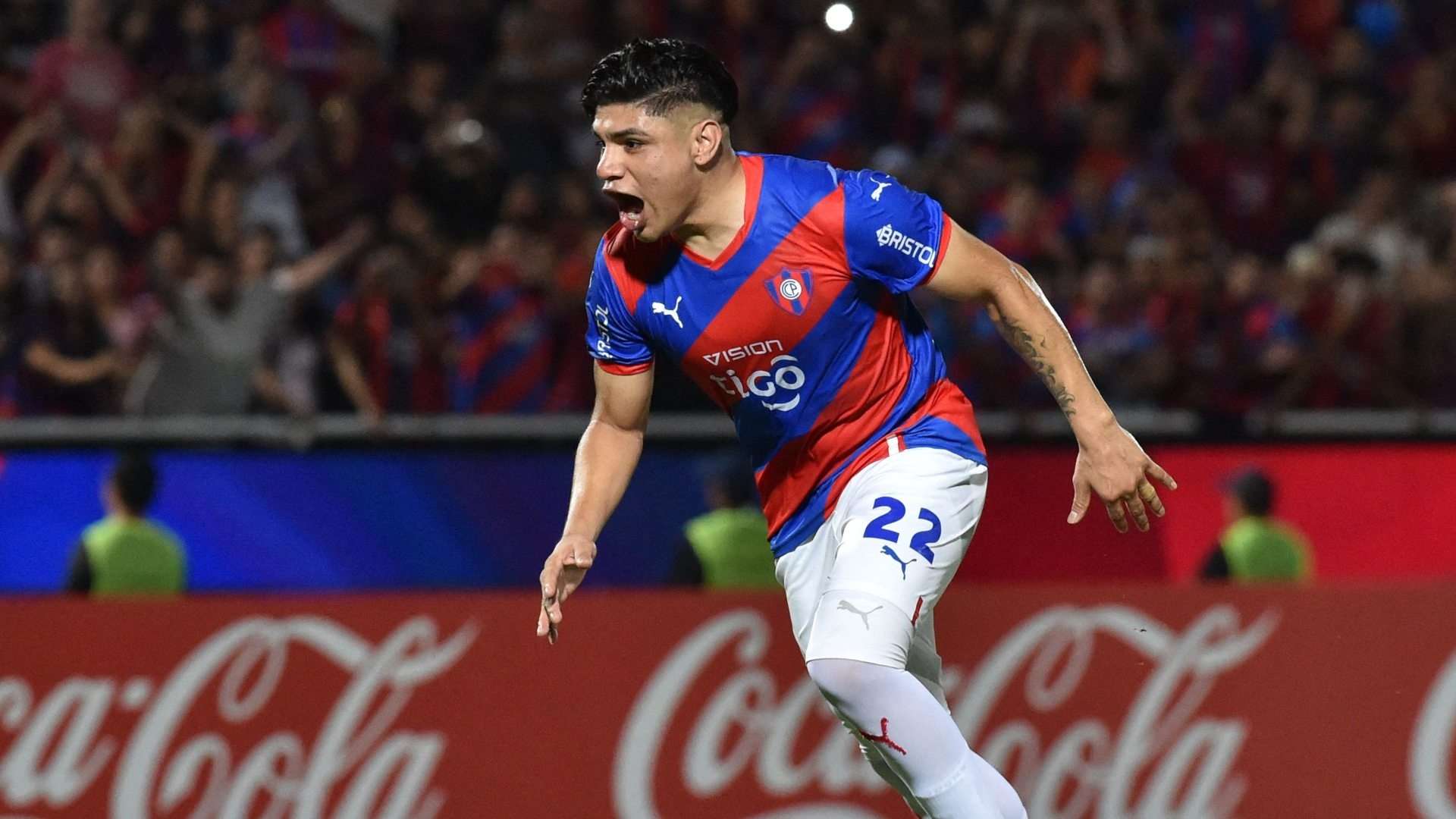 Claudio Aquino, do Cerro Porteño, em jogo da Libertadores 2023