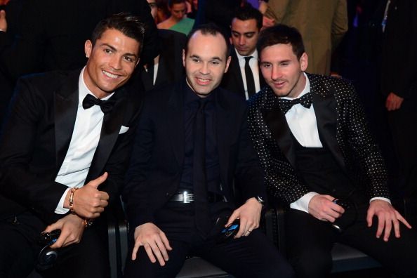 Cristiano Ronaldo, Iniesta, Messi