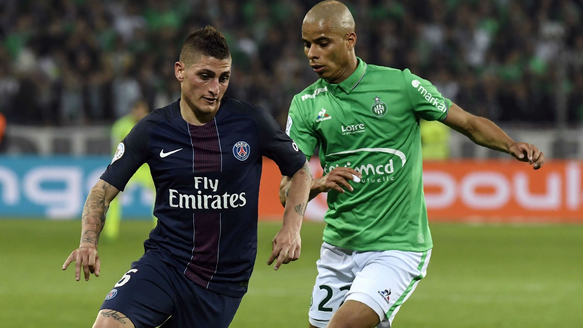 Marco Verratti Kevin Monnet-Paquet Saint-Etienne PSG Ligue 1 14052017