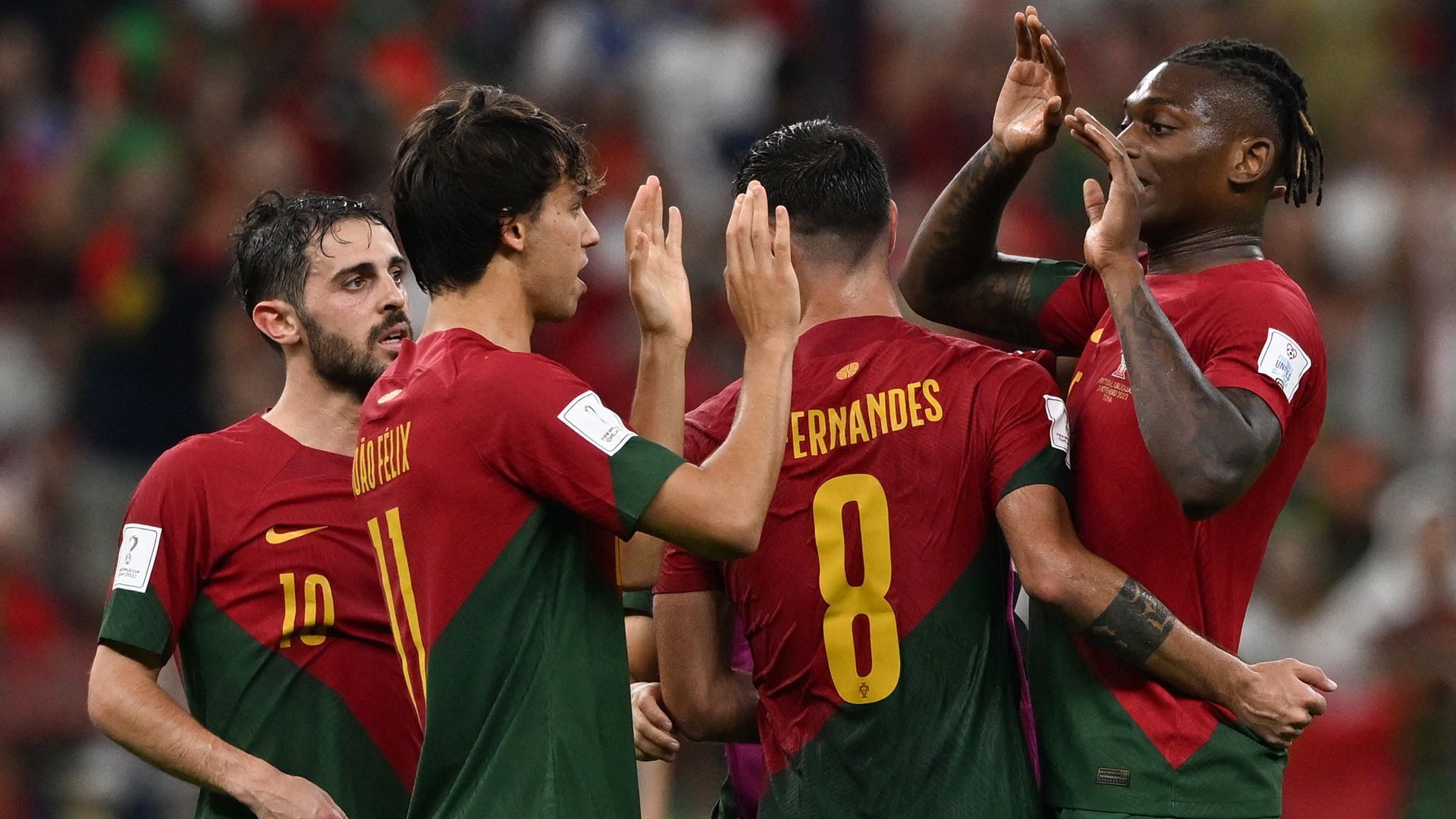 Portugal celebrating