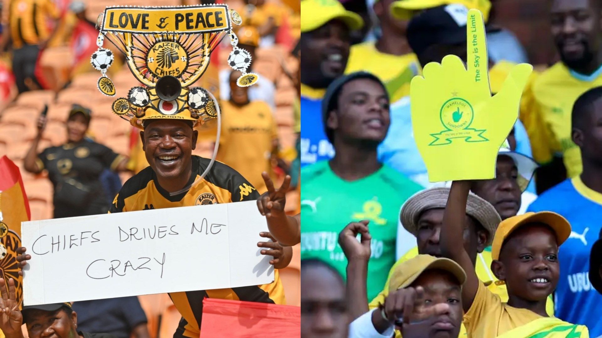 Kaizer Chiefs vs Mamelodi Sundowns fan split