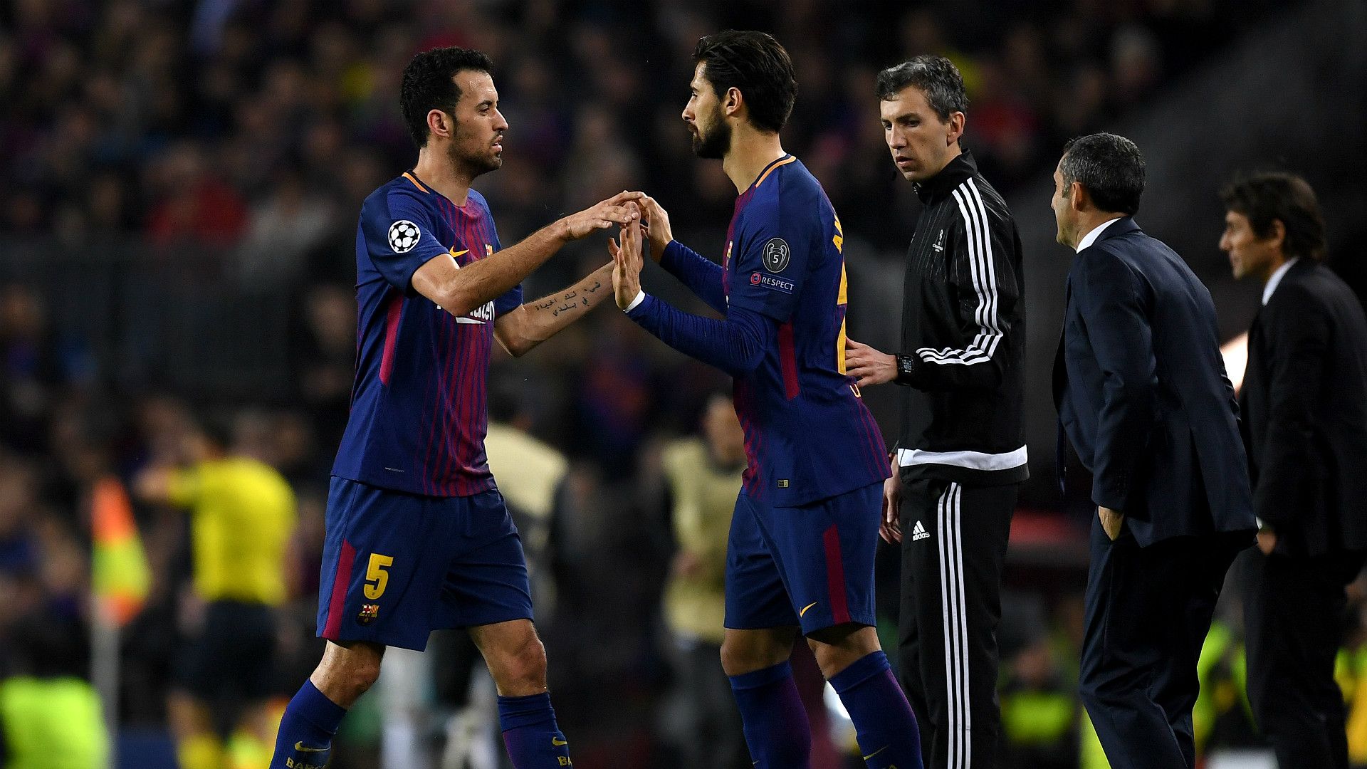 Sergio Busquets Andre Gomes Barcelona