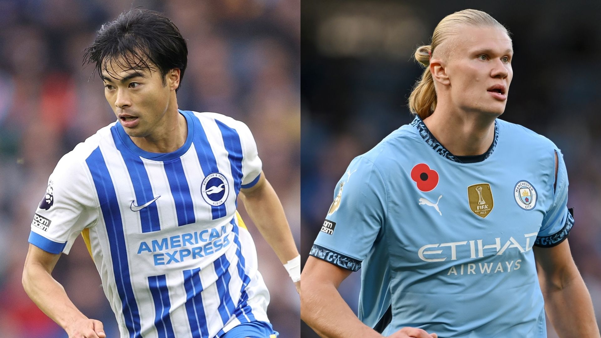Kaoru Mitoma Brighton Erling Haaland Man City