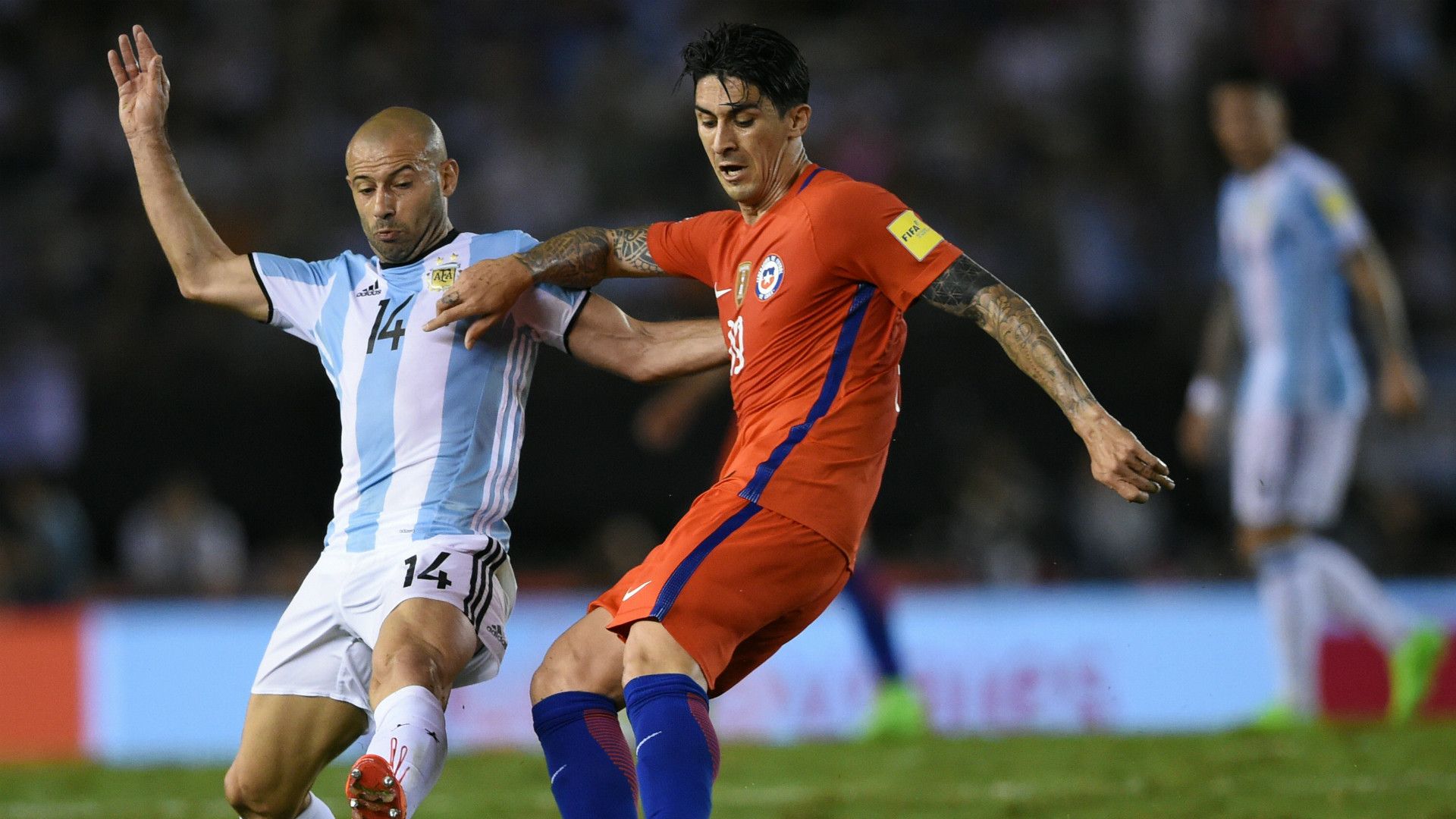 Javier Mascherano Argentina Chile Eliminatorias Sudamericanas 2018.