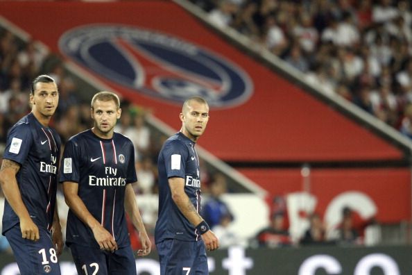 Zlatan Ibrahimovic Mathieu Bodmer Jeremy Menez PSG