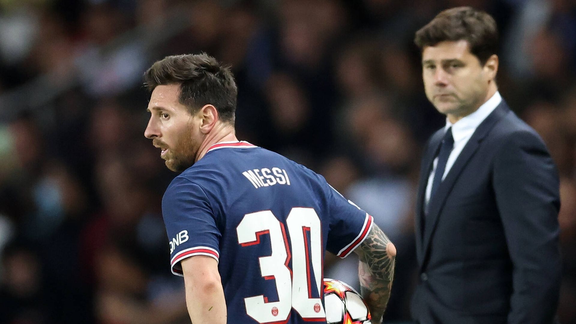 GER ONLY Pochettino Messi PSG