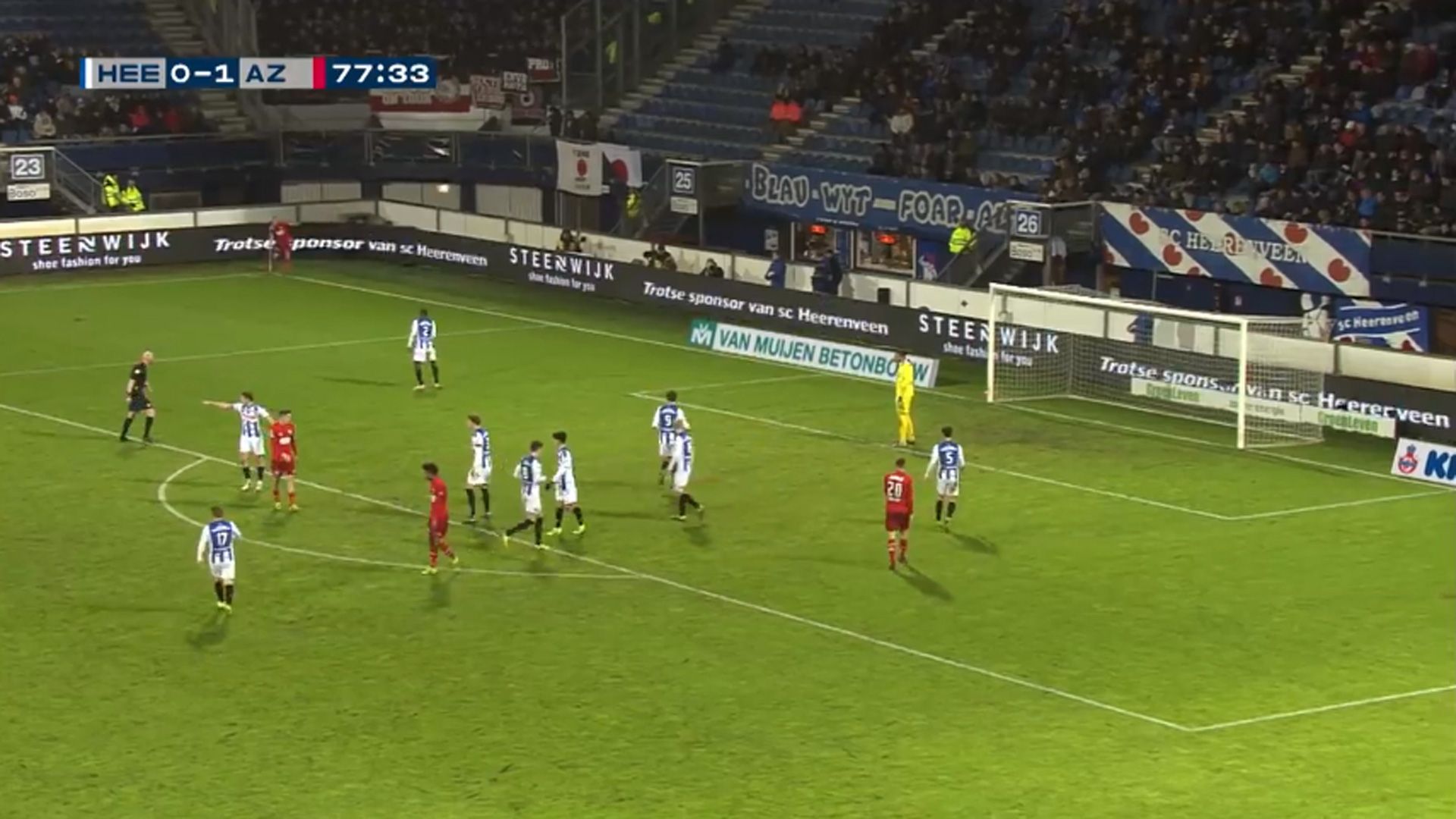 Heerenveen Alkmaar Eredivisie Ecke 0119