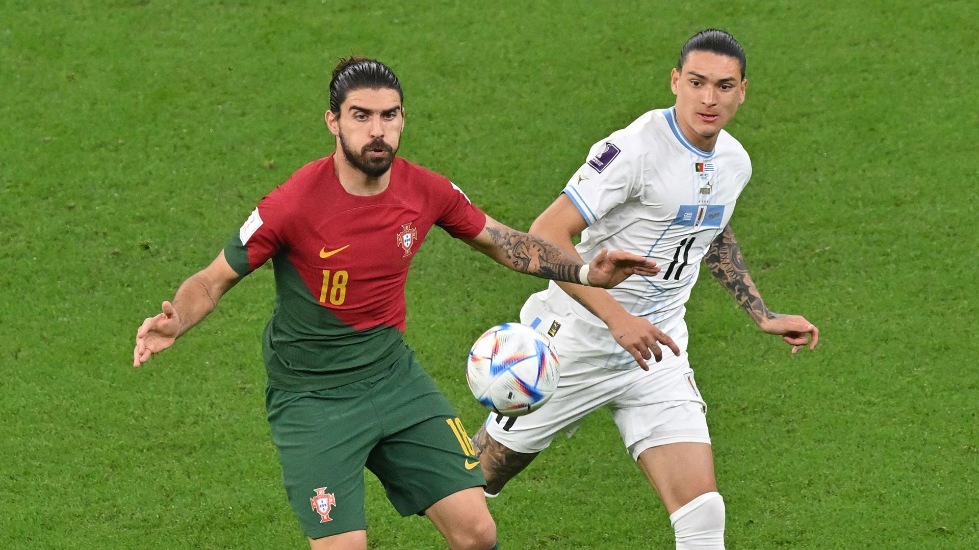 Ruben Neves Darwin Nunez Portugal Uruguay 2022 World Cup