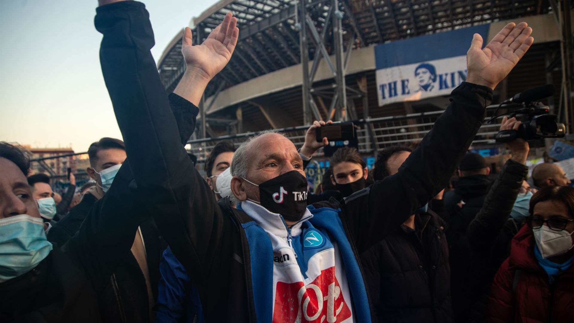 Napoli fans Maradona San Paolo