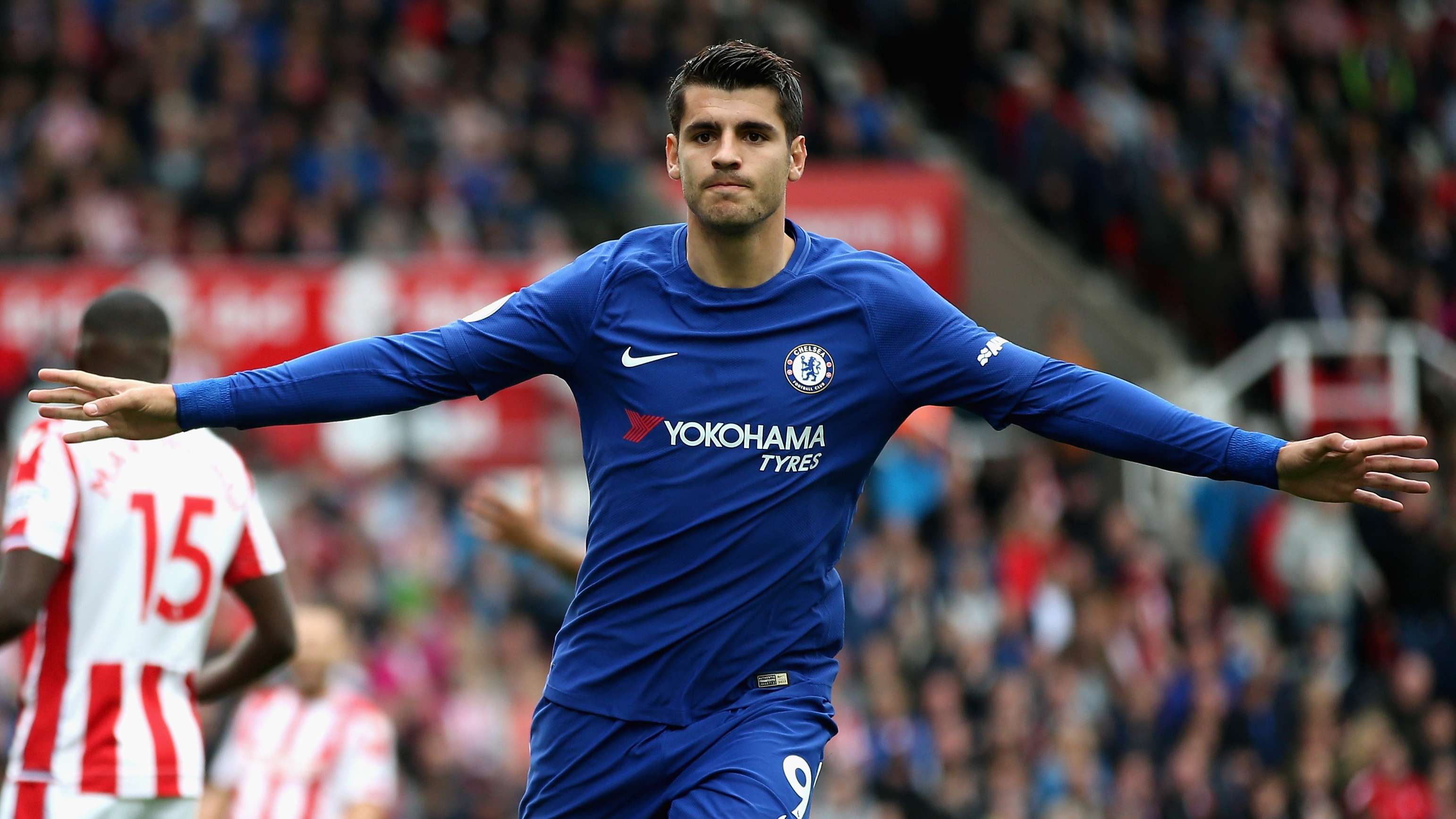 Alvaro Morata Chelsea Stoke City