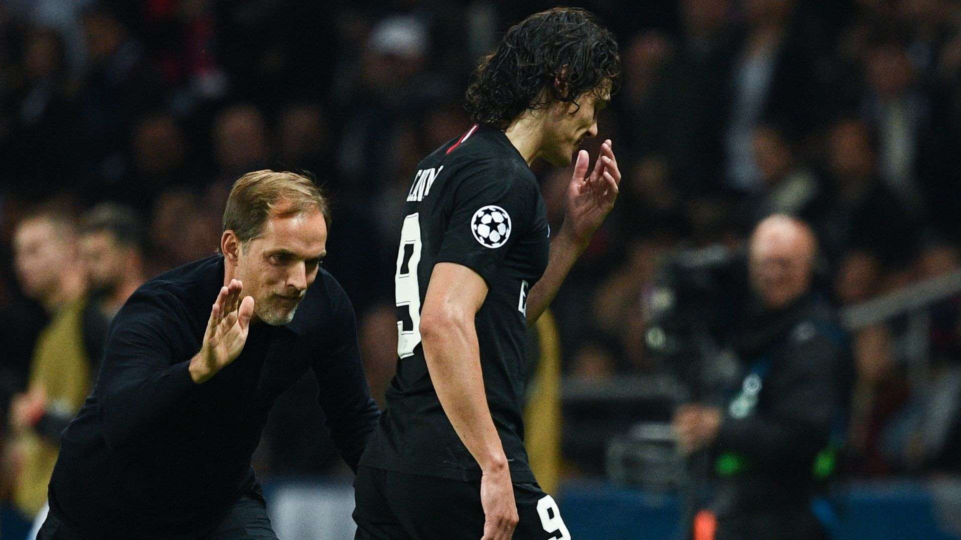 Edinson Cavani Tomas Tuchel PSG Napoli