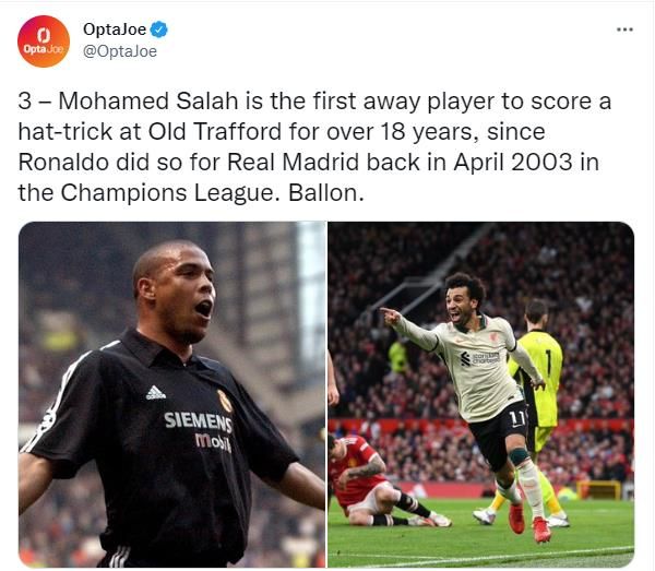 Ronaldo Salah Ot hat trick
