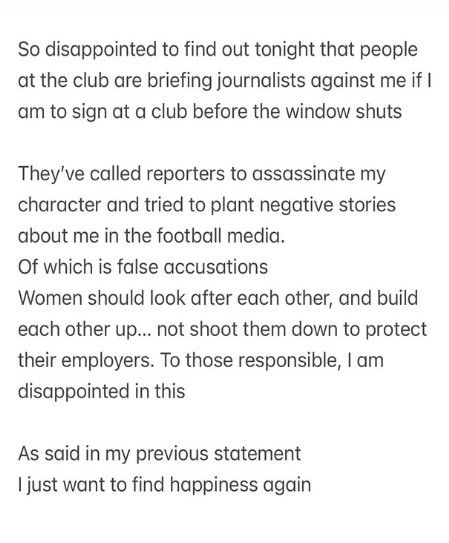 Chloe Kelly message Man City